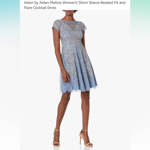 Aidan Maddox beaded cocktail dress size 0 - Picture 3 of 17